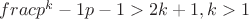$frac{p^k-1}{p-1}>2k+1,k>1$