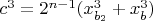 $c^3=2^{n-1}(x_{b_2}^3+x_b^3)$