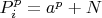 $P_i^p=a^p+N$