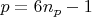 $ p = 6n_{p} - 1 $