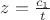 $z=\frac{c_1}{t}$