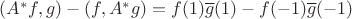 $(A^*f,g)-(f,A^*g)=f(1)\overline{g}(1)-f(-1)\overline{g}(-1)$