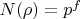 $N(\rho)=p^f$