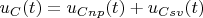 $u_C(t)=u_{Cnp}(t)+u_{Csv}(t)$