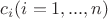 $c_i(i=1,...,n)$