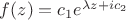 $f(z) = c_1e^{\lambda z+ic_2}$