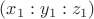 $(x_1:y_1:z_1)$