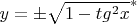 $y=\pm \sqrt{1-tg^{2}{x}}^{ *}$