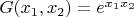 $G(x_1,x_2)=e^{x_1x_2}$