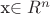 x\in R^n
