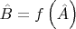 $\hat B = f\left(\hat A\right)$