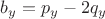 $b_y=p_y-2q_y$
