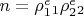 $n=\rho_1^e_1 \rho_2^e_2$