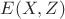 $E(X,Z)$