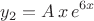 $$y_2 = A \, x\, e^{6x}$$