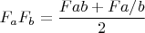 $F_aF_b=\dfrac{F{ab}+F{a/b}}{2}$