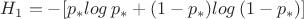 $H_1=-[p_{*}log\,p_{*}+(1-p_{*})log\,(1-p_{*})]$