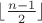 $\lfloor {n-1\over2}\rfloor$
