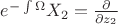 $e^{-\int\Omega}X_2=\frac{\partial}{\partial z_2}$