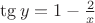 $\tg y = 1- \frac{2}{x}$ $\tg y = 1- \frac{2}{x}$