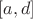 $[a,d]$