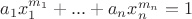 $a_1x_1^{m_1}+...+a_nx_n^{m_n}=1$ $a_1x_1^{m_1}+...+a_nx_n^{m_n}=1$