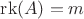 $\operatorname{rk}(A)=m$