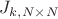 $J_{k,N\times N}$ $J_{k,N\times N}$