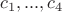$c_1,...,c_4$