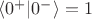 $\langle0^+|0^- \rangle=1$