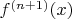 $f^{(n+1)}(x)$