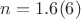 $n=1.6(6)$