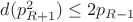 $d(p^2_{R+1}) \leq 2p_{R-1}$