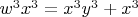 $w^3x^3 = x^3y^3+x^3$