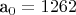 a_0=1262