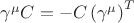 $\gamma^{\mu}C=-C\left(\gamma^{\mu}\right)^T$