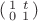 $\left(\begin{smallmatrix} 1 & t \\ 0 & 1 \end{smallmatrix}\right)$