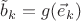 $\tilde b_k=g( \vec e_k)$