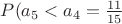 $P(a_5<a_4=\frac {11}{15}$