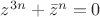 $z^{3n} + \bar{z}^{n} = 0$