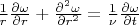 $\frac{1}{r} \frac{\partial \omega}{\partial r}+\frac{\partial ^2\omega}{\partial r^2}=\frac{1}{\nu} \frac{\partial \omega}{\partial t}$