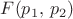 $F(p_1,\,p_2)$