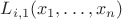$L_{i,1}(x_1,\dots,x_n)$