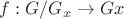 $f: G/G_x \rightarrow Gx$ $f: G/G_x \rightarrow Gx$