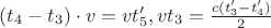 $(t_4-t_3) \cdot v =vt&rsquo;_5, vt_3  =\frac{c(t&rsquo;_3-t&rsquo;_4)}{2} $