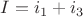 $I=i_{1}+i_{3}$