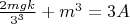 $\frac{2mgk}{3^3}+m^3=3A$