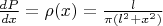 $\frac{dP}{dx} = \rho(x)= \frac{l}{\pi(l^2 + x^2)}$