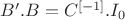 $B'.B=C^{[-1]}.I_0$