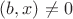 $(b, x)\ne 0$